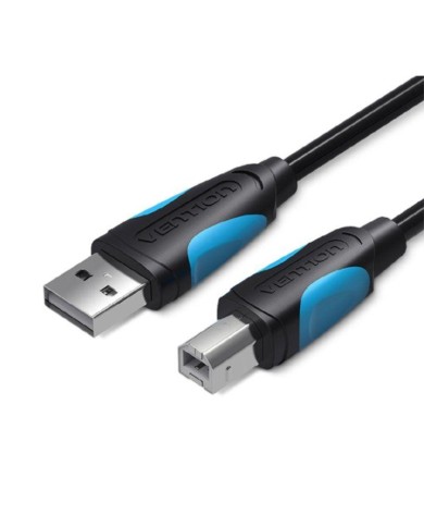 CABLE USB 2.0 VENTION USB-A/M - USB-B/M 1M 480MBPS BLACK CABLE USB 2.0 VENTION USB-A/M - USB-B/M 1M 480MBPS BLACK