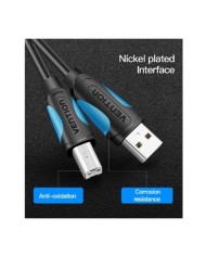 CABLE USB 2.0 VENTION USB-A/M - USB-B/M 1M 480MBPS BLACK