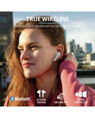 AURICULARES TRUST NIKA TOUCH EARPHONES BLUETOOTH WIRELESS WHITE