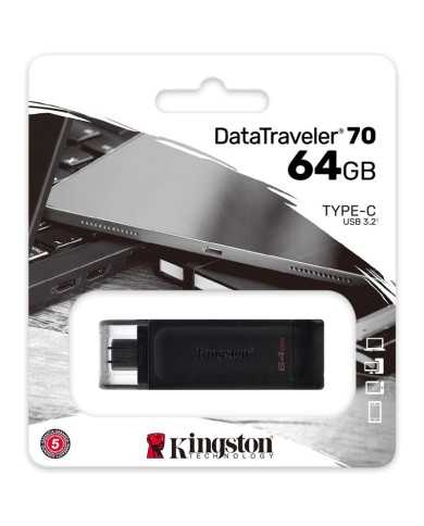 PEN DRIVE 64GB KINGSTON USB-C 3.1 BLACK