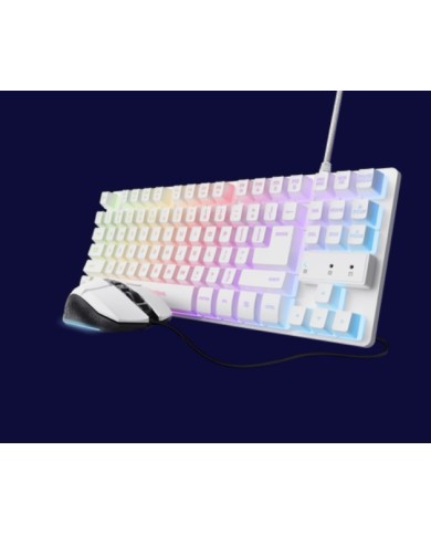 TECLADO + RATON TRUST GXT 798W GAMING RGB USB WHITE
