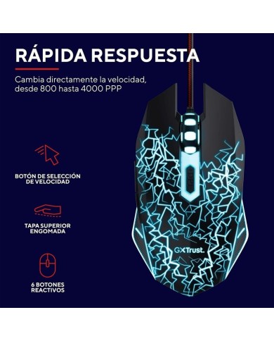 RATON TRUST GAMING GTX 105X IZZA USB 400DPI RGB BLACK RATON TRUST GAMING GTX 105X IZZA USB 400DPI RGB BLACK