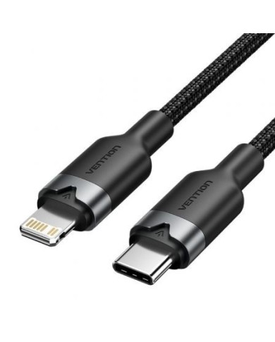 CABLE VENTION USB-C - LIGHTNING 27W 2M BLACK CABLE VENTION USB-C - LIGHTNING 27W 2M BLACK