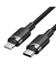 CABLE VENTION USB-C - LIGHTNING 27W 2M BLACK