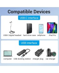 ADAPTADOR USB 3.0 VENTION USB-A/M - USB-C/H