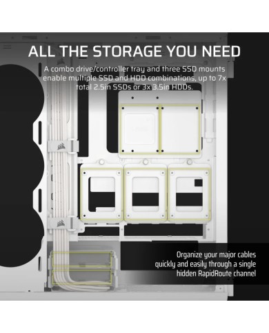 CAJA ORDENADOR GAMING CORSAIR 5000T CRISTAL TEMPLADO WHITE CAJA ORDENADOR GAMING CORSAIR 5000T CRISTAL TEMPLADO WHITE