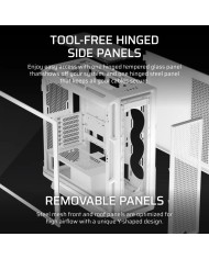 CAJA ORDENADOR GAMING CORSAIR 5000T CRISTAL TEMPLADO WHITE