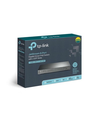 SWITCH TP-LINK GIGABIT 8 PUERTOS POE + 2 SFP TL-SG2210P SWITCH TP-LINK GIGABIT 8 PUERTOS POE + 2 SFP TL-SG2210P