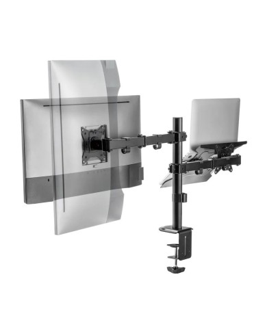 SOPORTE DE MESA MONITOR/NOTEBOOK AISENS REG.ALTURA GIR. INCL. 17-32 9KG BLACK SOPORTE DE MESA MONITOR/NOTEBOOK AISENS REG.ALTURA GIR. INCL. 17-32 9KG BLACK