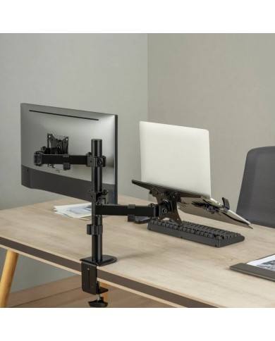 SOPORTE DE MESA MONITOR/NOTEBOOK AISENS REG.ALTURA GIR. INCL. 17-32 9KG BLACK SOPORTE DE MESA MONITOR/NOTEBOOK AISENS REG.ALTURA GIR. INCL. 17-32 9KG BLACK