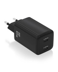 CARGADOR DE PARED AISENS GAN 2XUSB-C 65W BLACK