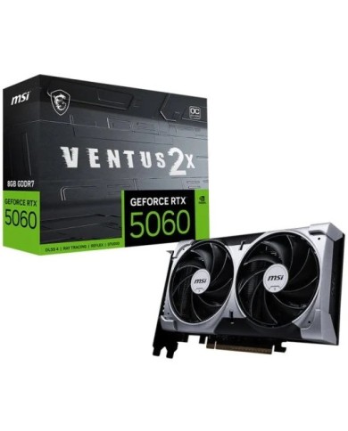 TARJETA DE VIDEO NVIDIA MSI RTX5060 VENTUS 2X OC 8GB GDDR7 PCIE 5.0