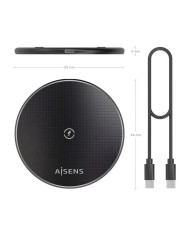 BASE DE CARGA AISENS WIRELESS SMARTPHONE 15W BLACK