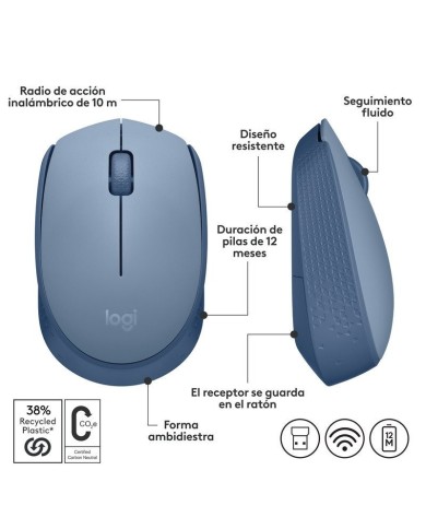 RATON LOGITECH M171 WIRELESS BLUE RATON LOGITECH M171 WIRELESS BLUE