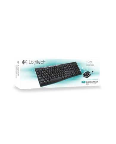 TECLADO + RATON LOGITECH MK270 WIRELESS BLACK TECLADO + RATON LOGITECH MK270 WIRELESS BLACK