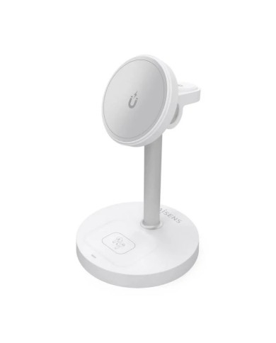 BASE CARGADOR AISENS SMARTPHONE/APPLE WATCH/AURICULARES WIRELESS QI2 15W USB-C WHITE