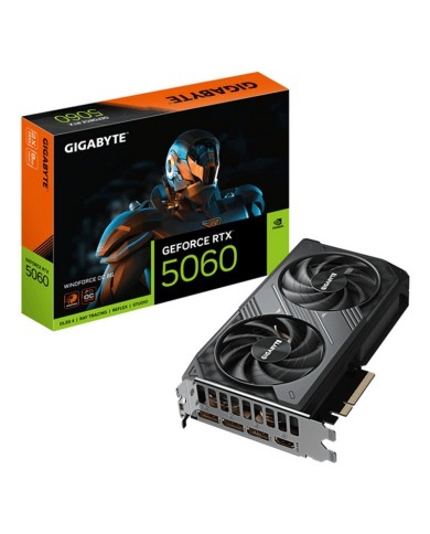 TARJETA DE VIDEO NVIDIA GIGABYTE RTX5060 WINDFORCE OC 8GB GDDR7 PCIE 5.0 TARJETA DE VIDEO NVIDIA GIGABYTE RTX5060 WINDFORCE OC 8GB GDDR7 PCIE 5.0