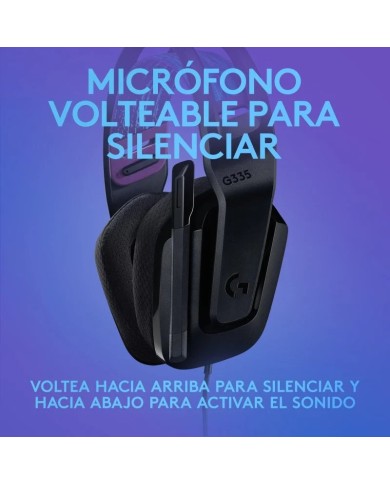 AURICULARES + MICROFONO LOGITECH GAMING G335 JACK 3.5MM BLACK/BLUE AURICULARES + MICROFONO LOGITECH GAMING G335 JACK 3.5MM BLACK/BLUE