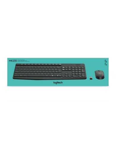 TECLADO + RATON LOGITECH MK235 WIRELESS BLACK TECLADO + RATON LOGITECH MK235 WIRELESS BLACK
