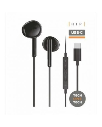 AURICULARES + MICROFONO TECH ONE TECH EAR USB-C BLACK