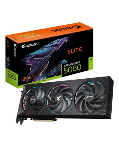 TARJETA DE VIDEO NVIDIA GIGABYTE RTX5060 ELITE OC 8GB RGB GDDR7 PCIE 5.0 TARJETA DE VIDEO NVIDIA GIGABYTE RTX5060 ELITE OC 8GB RGB GDDR7 PCIE 5.0