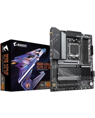 PLACA BASE GIGABYTE GA-B650-AORUS ELITE AX V2 4XDDR5 HDMI + DP ATX PLACA BASE GIGABYTE GA-B650-AORUS ELITE AX V2 4XDDR5 HDMI + DP ATX