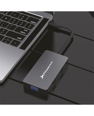 DOCK HUB USB-C PHOENIX 5 EN 1 HDMI 4K/VGA/USB 3.0 BLACK