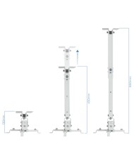 SOPORTE PROYECTOR TOOQ TECHO INCLINABLE WHITE SOPORTE PROYECTOR TOOQ TECHO INCLINABLE WHITE