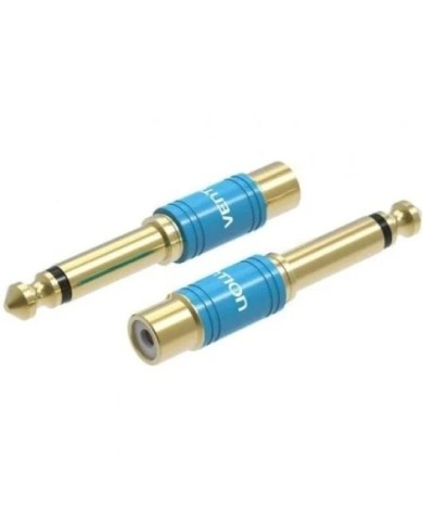 ADAPTADOR VENTION RCA HEMBRA - JACK 6.5 MACHO BLACK