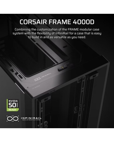 CAJA ORDENADOR GAMING CORSAIR FRAME 4000D CRISTAL TEMPLADO BLACK CAJA ORDENADOR GAMING CORSAIR FRAME 4000D CRISTAL TEMPLADO BLACK