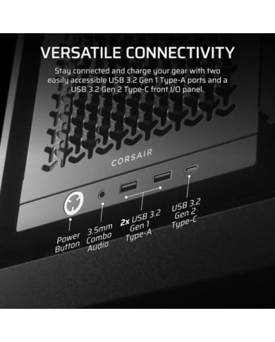 CAJA ORDENADOR GAMING CORSAIR FRAME 4000D CRISTAL TEMPLADO BLACK CAJA ORDENADOR GAMING CORSAIR FRAME 4000D CRISTAL TEMPLADO BLACK