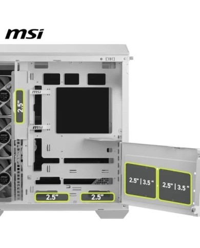 CAJA ORDENADOR GAMING MSI MAG PANO 100R PZ MATX RGB WHITE