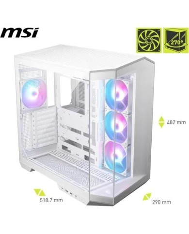 CAJA ORDENADOR GAMING MSI MAG PANO 100R PZ MATX RGB WHITE