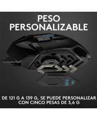 RATON LOGITECH G502 HERO OPTICO USB GAMING BLACK