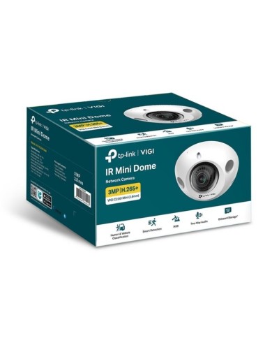 CAMARA IP TP-LINK VIGI DOMO MINI 3MP 2.8MM IR 30M IK08 POE/CC CAMARA IP TP-LINK VIGI DOMO MINI 3MP 2.8MM IR 30M IK08 POE/CC