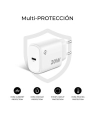 CARGADOR DE PARED SUBBLIM GAN USB-C 20W WHITE CARGADOR DE PARED SUBBLIM GAN USB-C 20W WHITE
