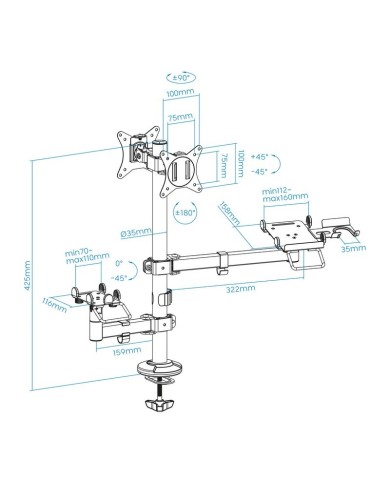 SOPORTE DE MESA AVPOS 4-1 PARA TPV/MONITOR/IMPRESORA/DATAFONO SOPORTE DE MESA AVPOS 4-1 PARA TPV/MONITOR/IMPRESORA/DATAFONO