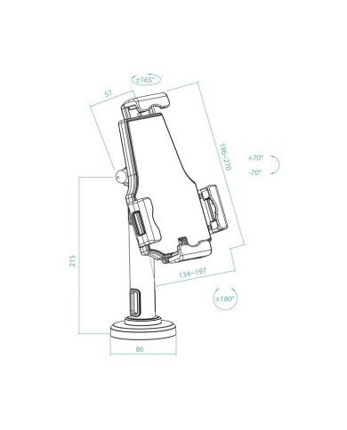 SOPORTE SOBREMESA TOOQ ANTIRROBO AJUSTABLE PARA TABLET 7.9-10.5 BLACK