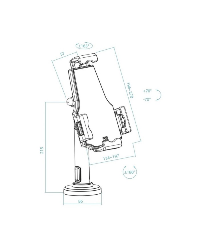 SOPORTE SOBREMESA TOOQ ANTIRROBO AJUSTABLE PARA TABLET 7.9-10.5 BLACK SOPORTE SOBREMESA TOOQ ANTIRROBO AJUSTABLE PARA TABLET 7.9-10.5 BLACK