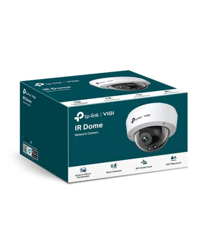 CAMARA IP TP-LINK VIGI DOMO INTERIOR/EXTERIOR 4MP 4MM IR 30M IP67/IK10 POE CAMARA IP TP-LINK VIGI DOMO INTERIOR/EXTERIOR 4MP 4MM IR 30M IP67/IK10 POE