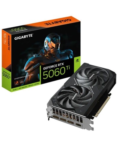 TARJETA DE VIDEO GIGABYTE RTX5060 TI WINDFORCE MAX OC 16GB GDDR7 TARJETA DE VIDEO GIGABYTE RTX5060 TI WINDFORCE MAX OC 16GB GDDR7