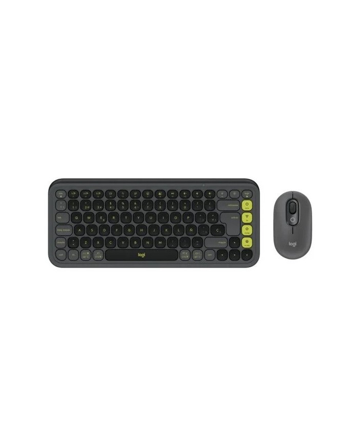 TECLADO + RATON LOGITECH POP ICON WIRELESS BLACK/GREEN TECLADO + RATON LOGITECH POP ICON WIRELESS BLACK/GREEN