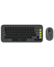 TECLADO + RATON LOGITECH POP ICON WIRELESS BLACK/GREEN TECLADO + RATON LOGITECH POP ICON WIRELESS BLACK/GREEN