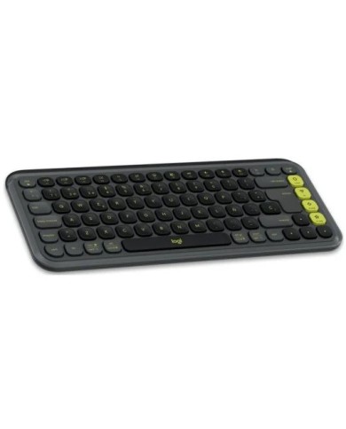 TECLADO + RATON LOGITECH POP ICON WIRELESS BLACK/GREEN TECLADO + RATON LOGITECH POP ICON WIRELESS BLACK/GREEN