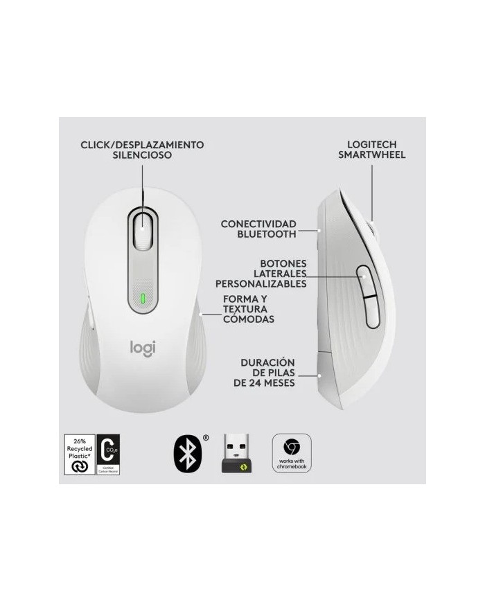 RATON LOGITECH SIGNATURE M650 L WIRELESS WHITE RATON LOGITECH SIGNATURE M650 L WIRELESS WHITE