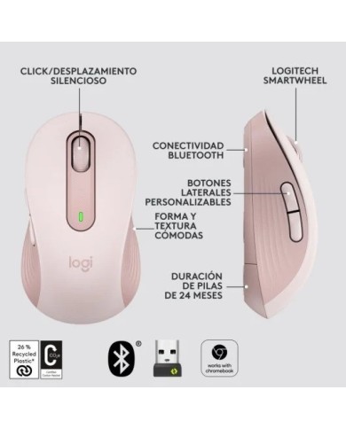 RATON LOGITECH SIGNATURE M650 M WIRELESS ROSE RATON LOGITECH SIGNATURE M650 M WIRELESS ROSE