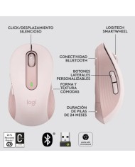 RATON LOGITECH SIGNATURE M650 M WIRELESS ROSE RATON LOGITECH SIGNATURE M650 M WIRELESS ROSE