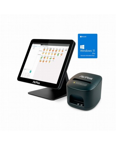 PACK TPV AVPOS K4000 15 TACTIL N100/8GB/SSD128/W11P + TC15 USB PACK TPV AVPOS K4000 15 TACTIL N100/8GB/SSD128/W11P + TC15 USB