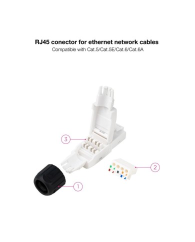 CONECTOR BOLSA 10UD RJ45 NANOCABLE CAT6A UTP AUTOCRIMPABLE