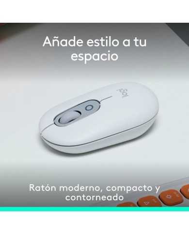 RATON LOGITECH POP MOUSE WIRELESS BLUETOOTH WHITE